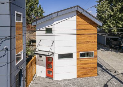 Exterior photos of new DADU construction featuring our Ayva DADU floor plan located at 2448 Queen Anne Ave N, Seattle, WA 98109