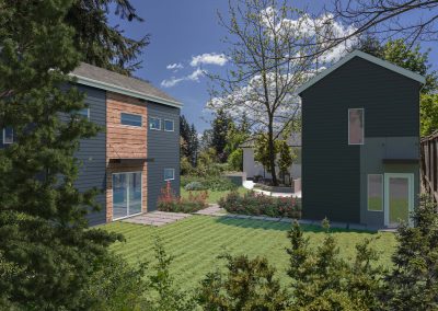 New construction of a DADU unit with an AADU unit located at 2518 NE 140th St Seattle, WA 98125