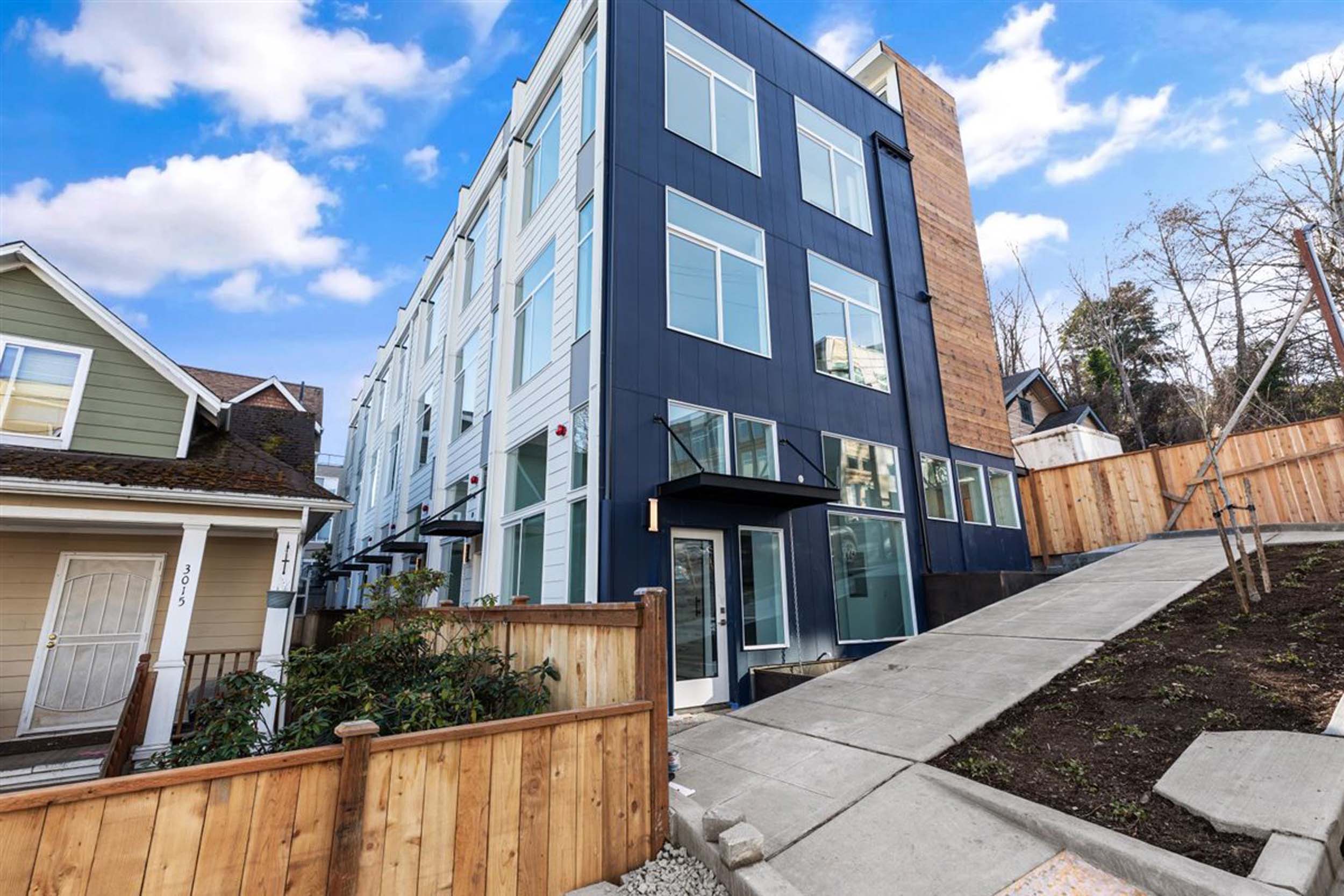 Design and construction of seven townhomes, each 1,300 square feet.