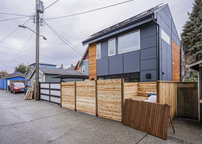 Exterior photos of new DADU construction featuring our Ayva DADU floor plan located at 2448 Queen Anne Ave N, Seattle, WA 98109