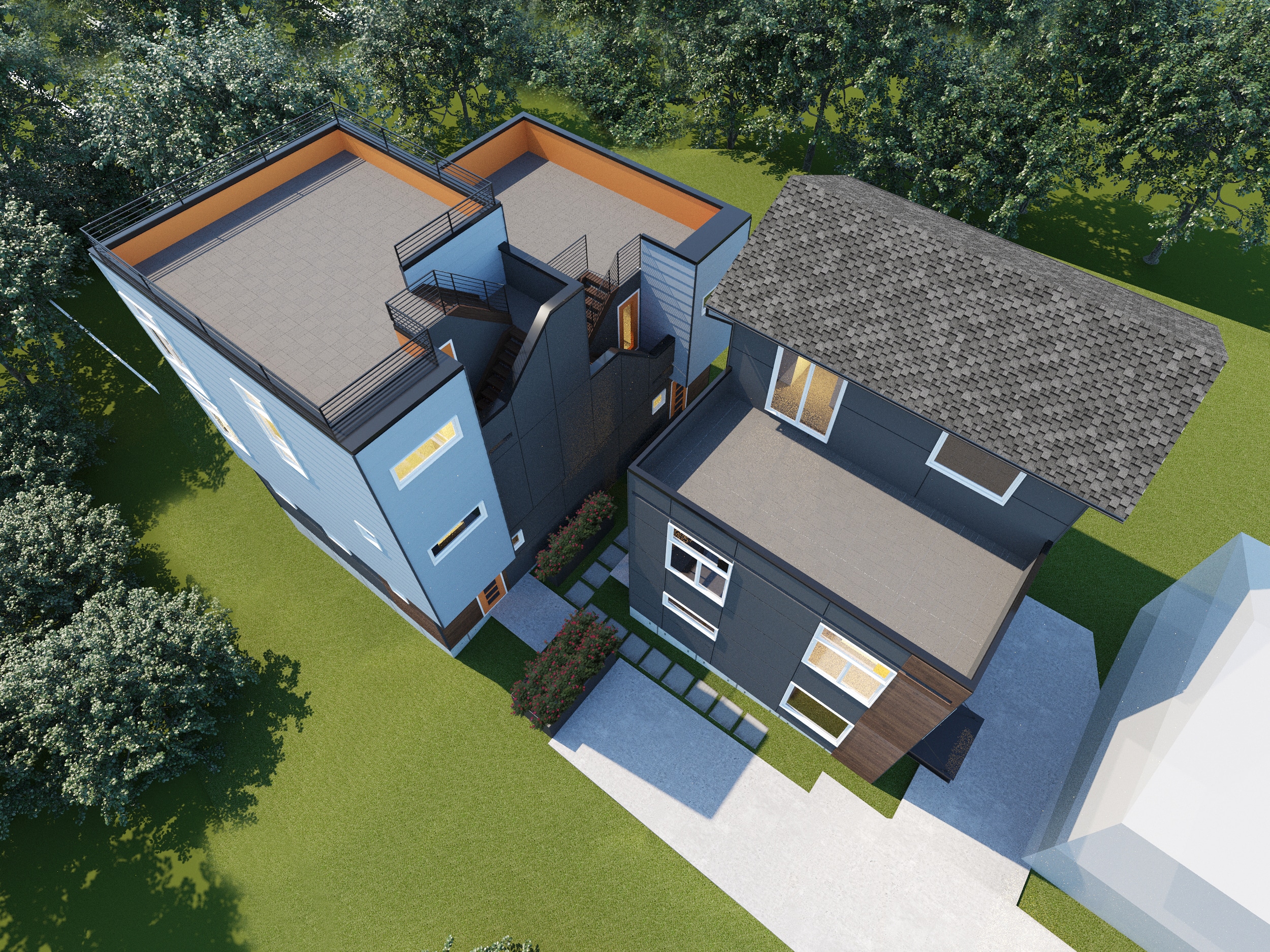 Unit 820 B Exterior of a Diana DADU floor-plan located at 820 S Rose Street Seattle, WA 98108