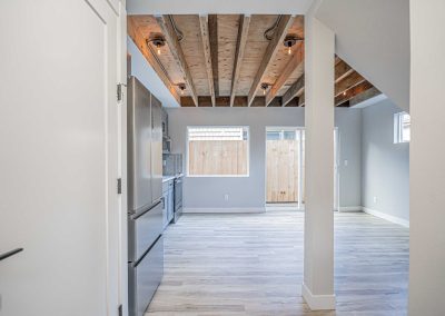 Seattle Backyard Cottage Construction - Interior Unit B. This DADU features our "Diana DADU" floorpan which is 840 sq. ft. with 2 bedrooms and 2 bathrooms.