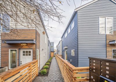 Seattle DADU Construction - Exterior Unit A. This DADU features our "Diana DADU" floorpan which is 840 sq. ft. with 2 bedrooms and 2 bathrooms.