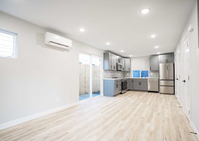 Seattle Backyard Cottage Construction - Interior Unit A. This DADU features our "Diana DADU" floorpan which is 840 sq. ft. with 2 bedrooms and 2 bathrooms.