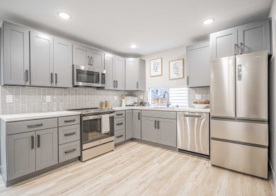 Seattle Backyard Cottage Construction - Interior Unit A. This DADU features our "Diana DADU" floorpan which is 840 sq. ft. with 2 bedrooms and 2 bathrooms.