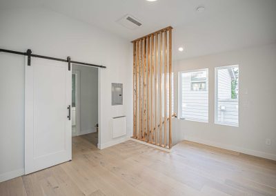 Interior of a new Seattle DADU construction featuring our Lily DADU floor plan which is 612 sq. ft. with 1 bedroom and 1.5 bathrooms.