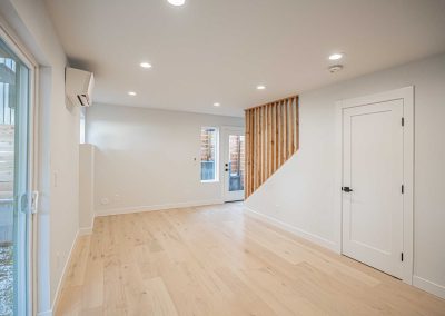 Interior of a new Seattle DADU construction featuring our Lily DADU floor plan which is 612 sq. ft. with 1 bedroom and 1.5 bathrooms.