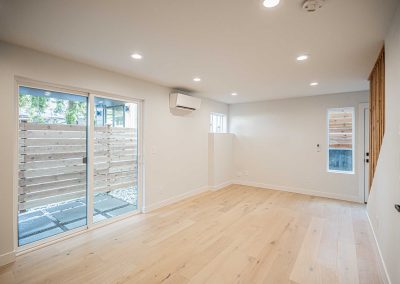 Interior of a new Seattle DADU construction featuring our Lily DADU floor plan which is 612 sq. ft. with 1 bedroom and 1.5 bathrooms.