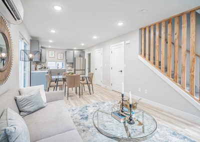 Seattle Backyard Cottage Construction - Interior Unit A. This DADU features our "Diana DADU" floorpan which is 840 sq. ft. with 2 bedrooms and 2 bathrooms.