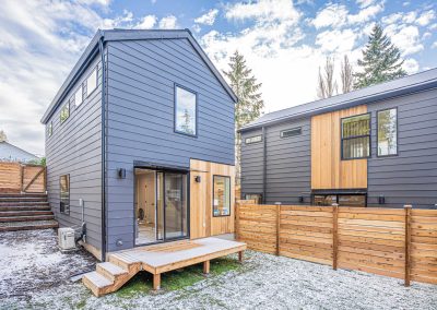 Exterior of a new DADU construction featuring our Diana DADU floor plan located at 10240 41st Ave SW Seattle, WA 98146