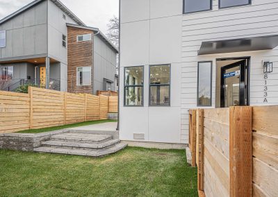 Exterior photos of a brand new SFR (Unit A) construction located at 8133 18th Ave SW Seattle, WA 98106