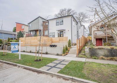 Exterior photos of a brand new SFR (Unit A) construction located at 8133 18th Ave SW Seattle, WA 98106