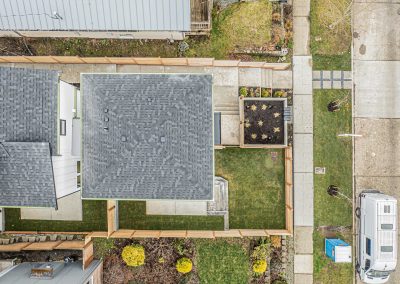 Aerial photos of a brand new SFR & ADU construction located at 8133 18th Ave SW Seattle, WA 98106