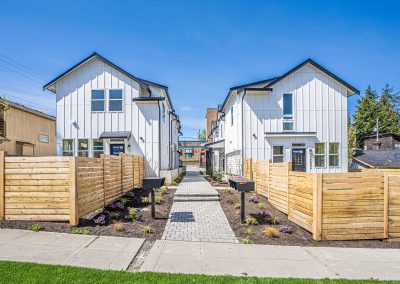 Exterior photos of a brand new SFR (Unit A) construction located at 7557 15th Ave SW Seattle, WA 98106