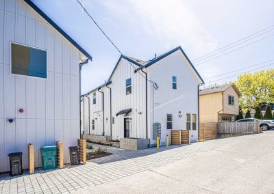 Exterior photos of a brand new ADU (Unit C) construction located at 7557 15th Ave SW Seattle, WA 98106
