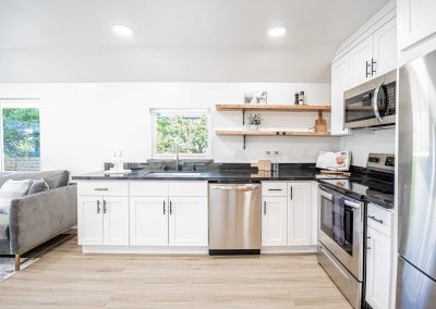 Interior photos of a DADU renovation project located at 2005 S Stevens St Seattle, WA 98144