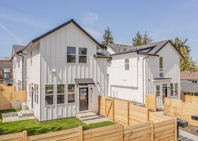 Aerial photos of a brand new SFR & ADU construction located at 7555 15th Ave SW Seattle, WA 98106