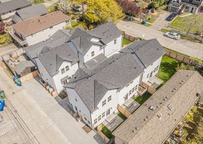 Aerial photos of a brand new SFR & ADU construction located at 7555 15th Ave SW Seattle, WA 98106