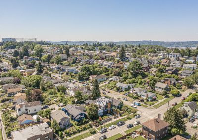 Aerial photos of a DADU renovation project located at 2005 S Stevens St Seattle, WA 98144