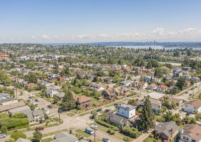 Aerial photos of a brand new SFR construction located at 2009 S Stevens St Seattle, WA 98144