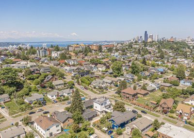 Aerial photos of a DADU renovation project located at 2005 S Stevens St Seattle, WA 98144