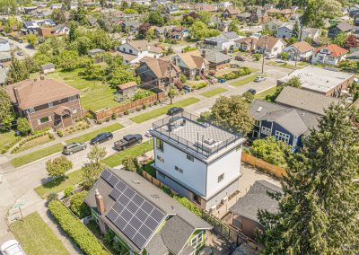 Aerial photos of a brand new SFR construction located at 2009 S Stevens St Seattle, WA 98144