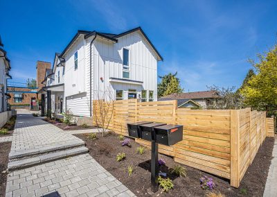 Exterior photos of a brand new ADU (Unit A) construction located at 7555 15th Ave SW Seattle, WA 98106