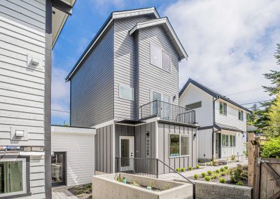Exterior photos of a brand new ADU (Unit B) construction located at 4430 47th Ave SW, Seattle, WA 98116