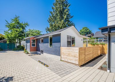 Exterior photos of a DADU renovation project located at 2005 S Stevens St Seattle, WA 98144