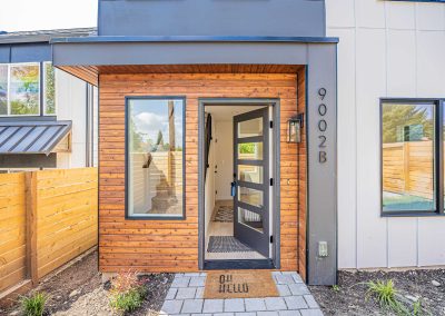 Exterior photos of a brand new ADU construction located at 9002B 12th Ave SW, Seattle, WA 98106