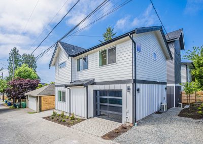 Exterior photos of a brand new DADU construction located at 4432 47th Ave SW, Seattle, WA 98116