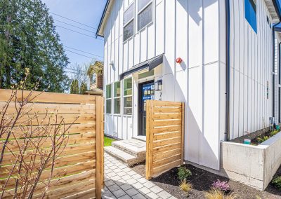 Exterior photos of a brand new SFR (Unit A) construction located at 7557 15th Ave SW Seattle, WA 98106