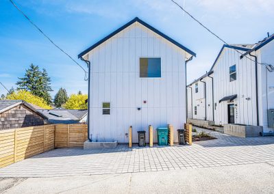 Exterior photos of a brand new ADU (Unit C) construction located at 7555 15th Ave SW Seattle, WA 98106