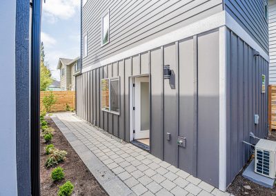 Exterior photos of a brand new ADU (Unit B) construction located at 4430 47th Ave SW, Seattle, WA 98116