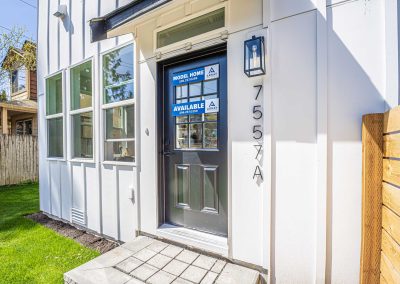 Exterior photos of a brand new SFR (Unit A) construction located at 7557 15th Ave SW Seattle, WA 98106