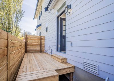 Exterior photos of a brand new ADU (Unit B) construction located at 7555 15th Ave SW Seattle, WA 98106