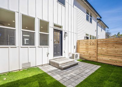 Exterior photos of a brand new ADU (Unit C) construction located at 7557 15th Ave SW Seattle, WA 98106