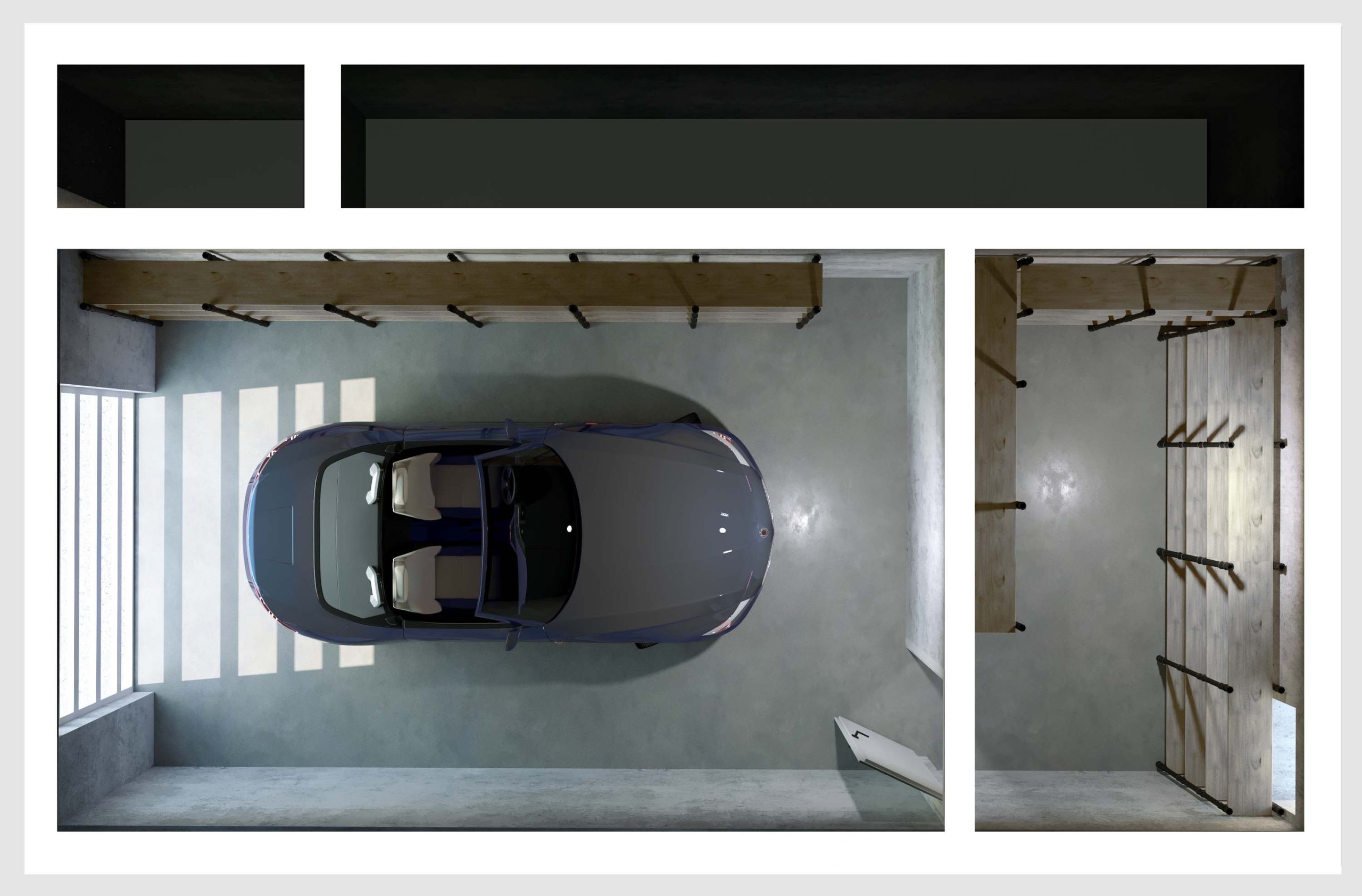 Stella DADU 3D Floorplan Basement Garage Storage Seattle